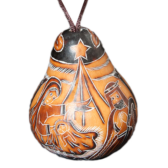 Nativity Gourd Ornament CDLT 25F Partners For Just Trade